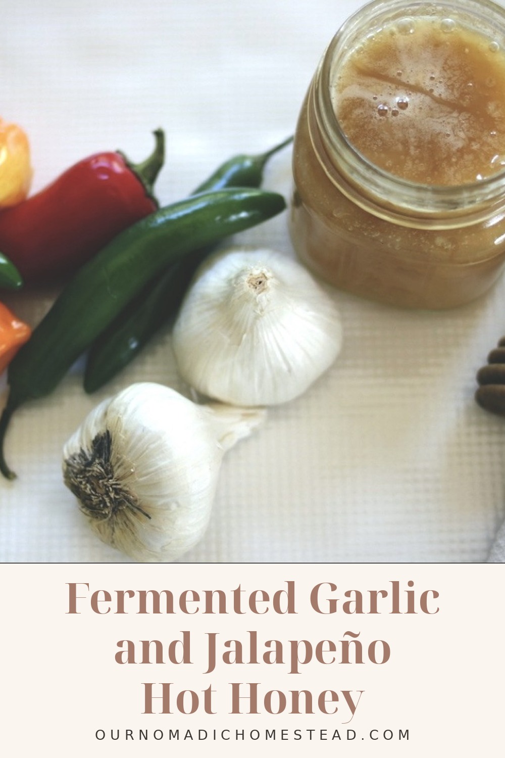 Fermented Garlic and Jalapeño Hot Honey